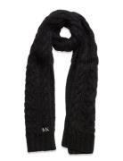 H Ycomb Cable Scarf Michael Kors Accessories Black