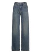 Mid-Rise Straight Jeans Mango Blue