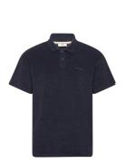 Akkikki S/S Frotte Polo Tee Anerkjendt Blue