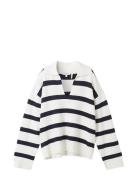 Knit Pullover Striped Tom Tailor White
