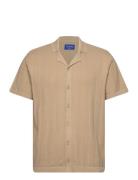 Jorvalencia Structure Knit Ss Polo Sn Jack & J S Beige