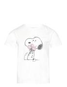Snoopy Printed T-Shirt Mango White