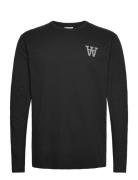 Mel Tirewall Ls T-Shirt Gots Double A By Wood Wood Black