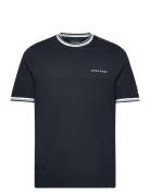 Embroidered Tipped T-Shirt Lyle & Scott Navy