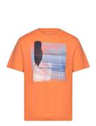 Printed T-Shirt Tom Tailor Orange