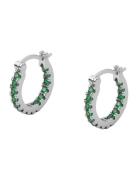 Lunar Earrings Silver/Green Small Mockberg Silver