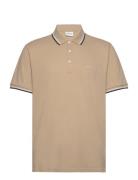 Polo Shirt With Contrast Piping Lindbergh Beige