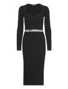 Lslv Logo Knit Dress Karl Lagerfeld Black