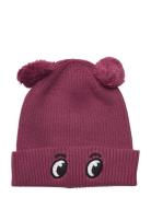 Knitted Beanie Animal Pompom Lindex Pink