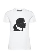 Boucle Profile T-Shirt Karl Lagerfeld White