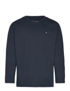 Regular Fit Badge Long Sleeved - Go Knowledge Cotton Apparel Navy