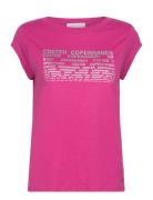 T-Shirt With Coster Print - Cap Sle Coster Copenhagen Pink