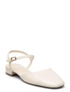 Patent Leather-Effect Slingback Shoes Mango Cream