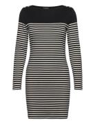 Striped Cotton Boatneck Dress Lauren Ralph Lauren Black