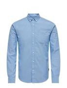 Onsremy Ls Reg Wash Oxford Shirt ONLY & SONS Blue