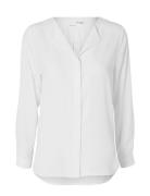 Slfsim -Dynella Ls Shirt O Selected Femme White