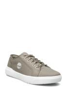 Seneca Bay Low Lace Up Sneaker Light Taupe Canvas Timberland Green