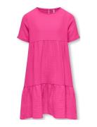 Kogthyra S/S Layered Dress Wvn Kids Only Pink