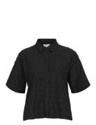 Objfeodora 2/4 Sleeve Shirt Div Object Black