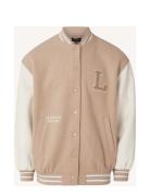 Lana Wool Blend Varsity Jacket Lexington Clothing Beige