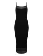 Sheer & Matt Slip Dress Calvin Klein Black