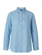 Isa Linen Shirt Lexington Clothing Blue