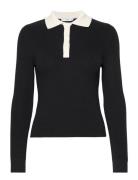 Knitted Polo Neck Sweater Mango Black