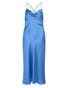 Objsateen S/L Midi Dress A Fair Div Object Blue
