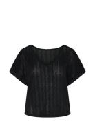 Pcafie Ss Reversible Lace Top Sww Pieces Black