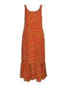 Onlalma Life Poly Noemi Long Dress Aop ONLY Orange