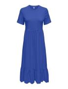 Onlmay S/S Peplum Calf Dress Box Jrs ONLY Blue