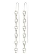Live Recycled Chain Earrings Pilgrim Silver