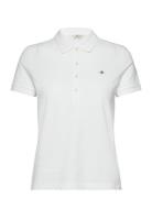 Slim Sheild Cap Sleeve Pique Polo GANT White