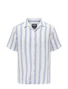 Onstrev Life Reg Struc Stripe Ss Shirt ONLY & SONS White