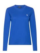 Long-Sleeve Jersey Crewneck Tee Polo Ralph Lauren Blue