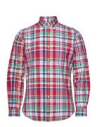 Custom Fit Plaid Oxford Shirt Polo Ralph Lauren Red