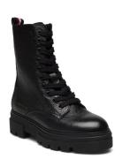 Monochromatic Lace Up Boot Tommy Hilfiger Black