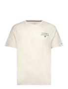 Cn Ss Tee Logo Tommy Hilfiger Cream