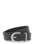 Round Buckle Logo Loop Belt 2.5 Calvin Klein Black