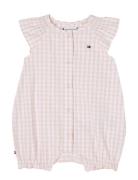 Baby Ruffle Gingham Shortall Tommy Hilfiger Pink