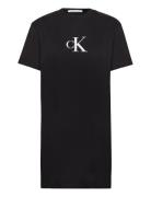Satin Ck T-Shirt Dress Calvin Klein Jeans Black