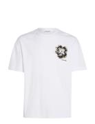 Embroidered Night Flower T-Shirt Calvin Klein White