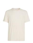 Cotton Linen T-Shirt Calvin Klein Cream