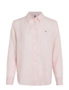 Linen Relaxed Shirt Ls Tommy Hilfiger Pink