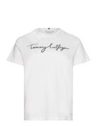 Crv Reg C-Nk Signature Tee Ss Tommy Hilfiger White