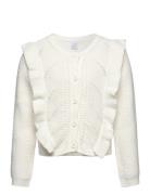 Cardigan With Flounce Lindex White