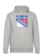 New York Rangers Primary Logo Graphic Hoodie Fanatics Grey