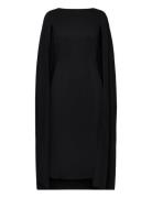Norah Cape Detail Midi Dress Malina Black