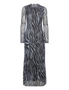 Tjw Zebra Maxi Knit Dress Tommy Jeans Blue