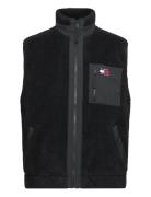 Tjm Mix Media Sherpa Vest Tommy Jeans Black